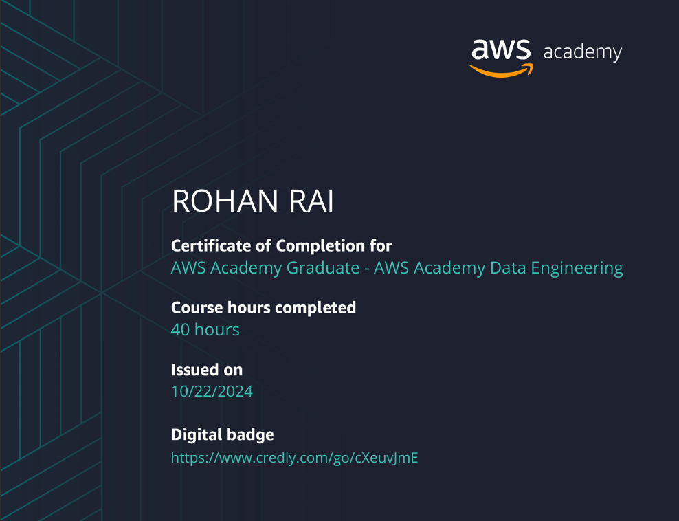 Data Engineering Certificate